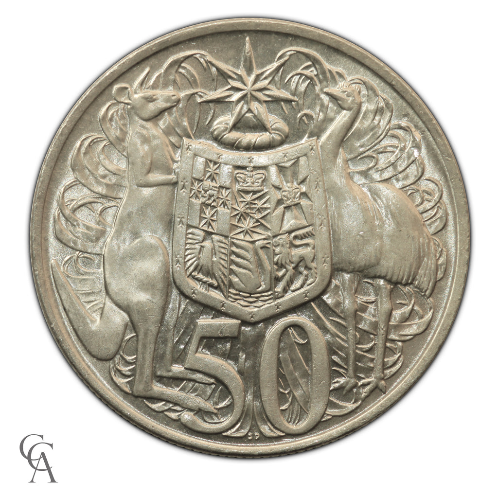 1966 Round 50 Cent Coin