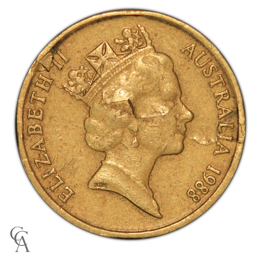 1988 $2 Coin - Lamination Peel