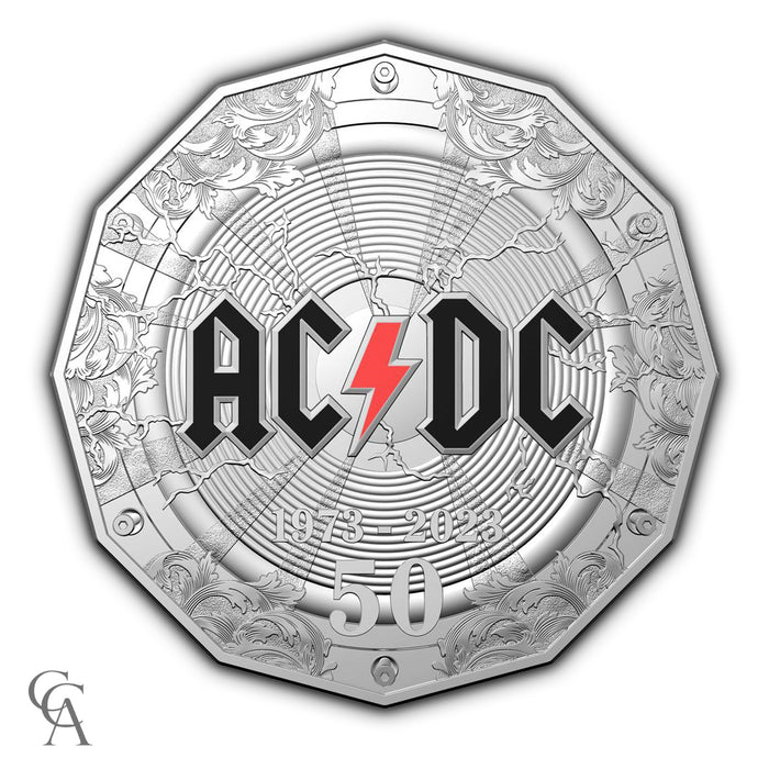 2023 50 Cent AC/DC 50th Anniversary Limited-Edition Postal Numismatic Cover PNC