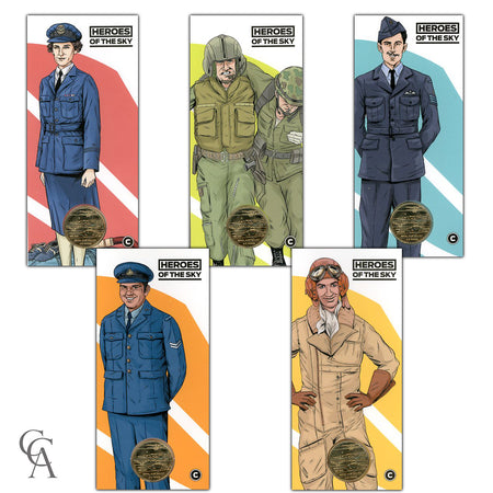 2021 $1 'C' Mintmark Heroes of the Sky RAAF UNC - Set of 5