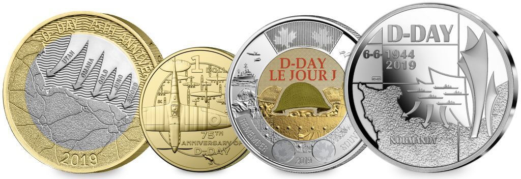 2019 75th Anniversary of D-Day 4-Coin Set