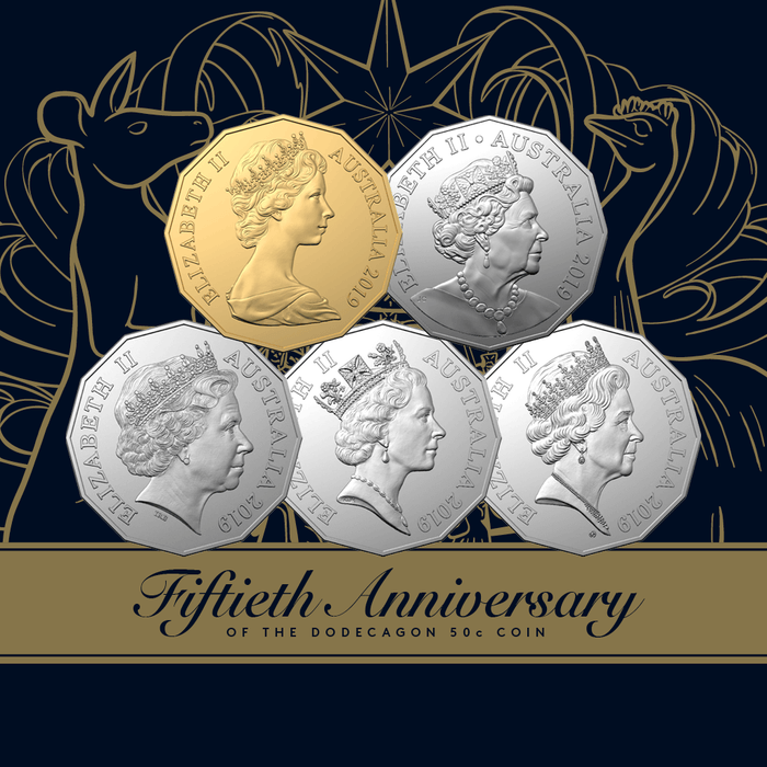 2019 50th Anniversary of the Dodecagon 50 Cent Coin Set